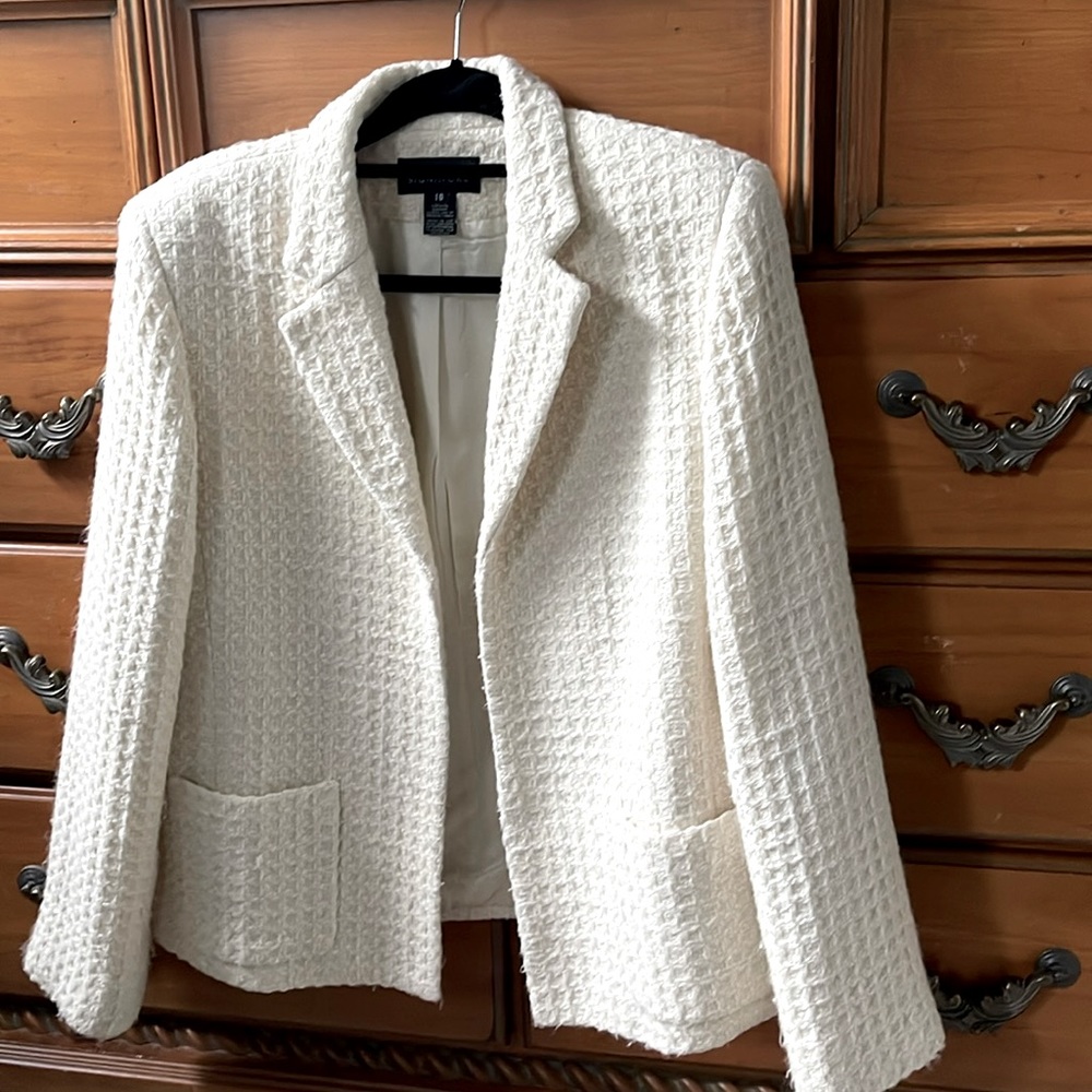 Textured Cream Wool jacket